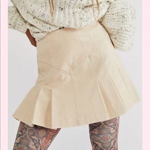 Free People Sugar and Spice Vegan Ski Skirt Ivory